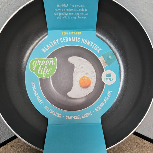 GreenLife Essentials 8" Ceramic Frypan, Teal
