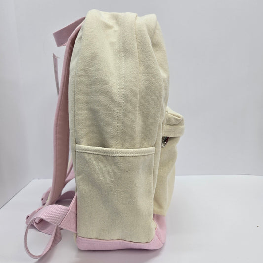 Wild Fable Responsible Style Collegiate Backpack Pink/Beige Canvas