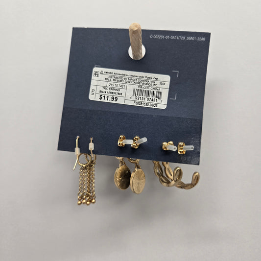 Howlite Stone Charm and Tassel Hoop Earring Set 3pc - Universal Thread™