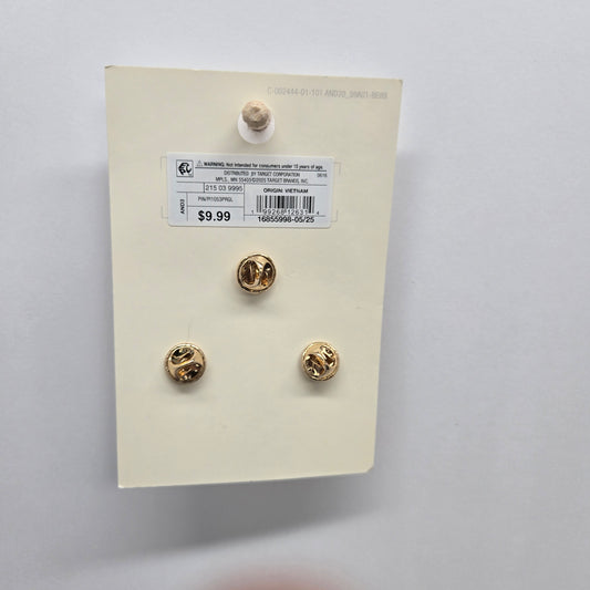 Rose, Bow, and Pearl Brooch Pin Set 3pc - A New Day™ Pearl/Gold