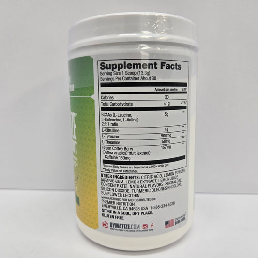 Dymatize Energyze Prework-out, Lemon Lime, 14.1oz