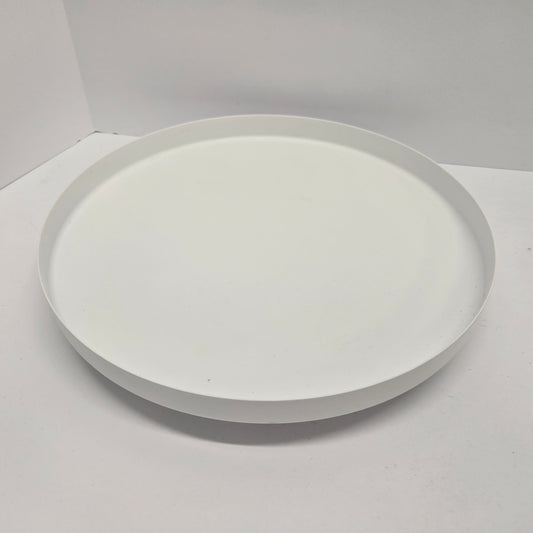 Metal and Rubber Wood Lazy Susan Turntable Organizer White - Brightroom™