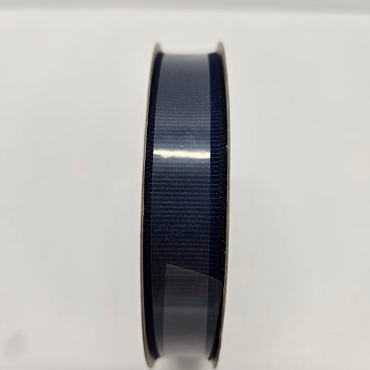 5/8" Navy Blue Ribbed Ribbon, 18', Wondershop