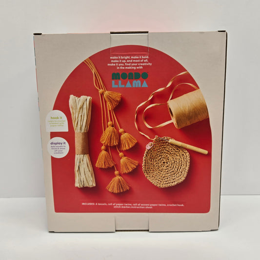 Mondo Llama Crochet Rafia Basket Craft Kit