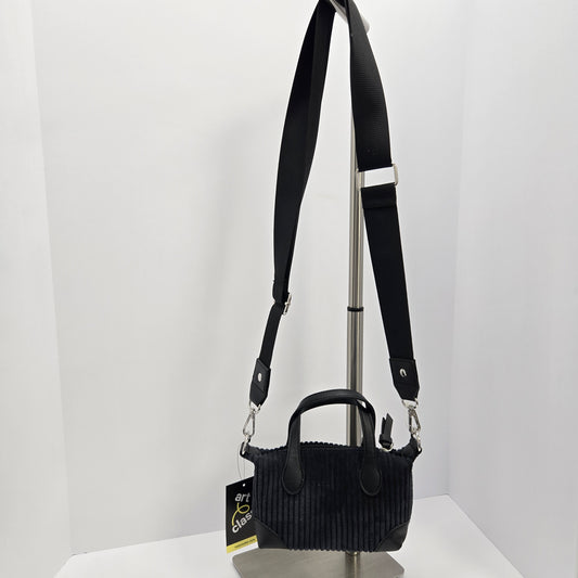 Girls' Mini Black Corduroy Satchel Crossbody Bag - art class™