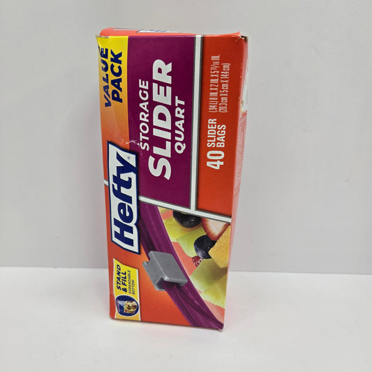 Hefty Quart Food Storage Slider Bag - 40ct