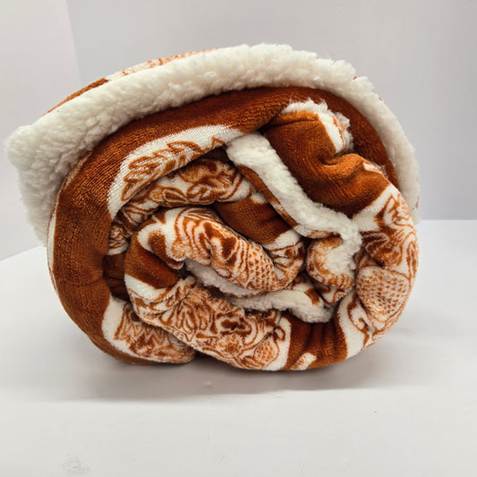 Threshold 50" x 60” Pumpkin Fleece Throw Blanket