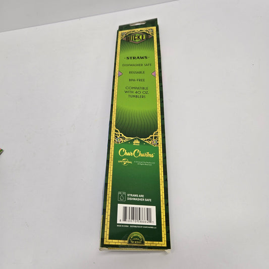 Wicked Elphaba 4-Pack 40oz Stanley Tumbler Straws CharCharms