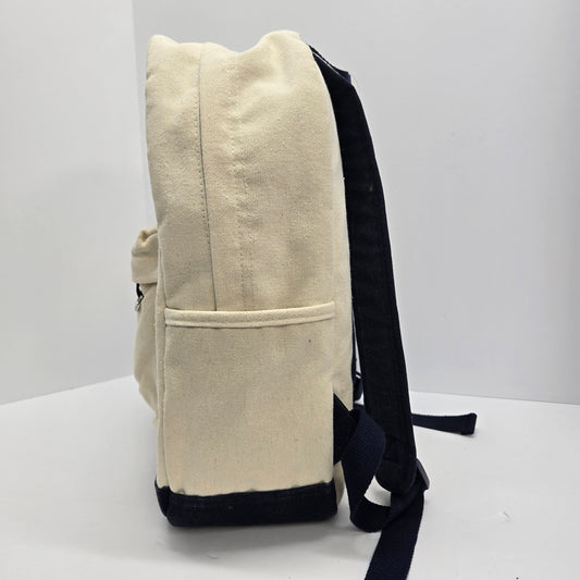 Wild Fable Responsible Style Collegiate Backpack Blue/Beige Canvas