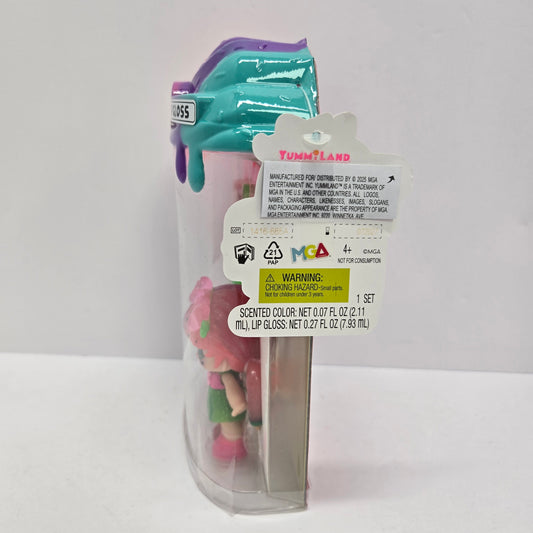 Yummiland Lip Gloss Doll: Mystery Color Change - Poppy Melonberry Includes DIY Lip Gloss + Removable Keychain