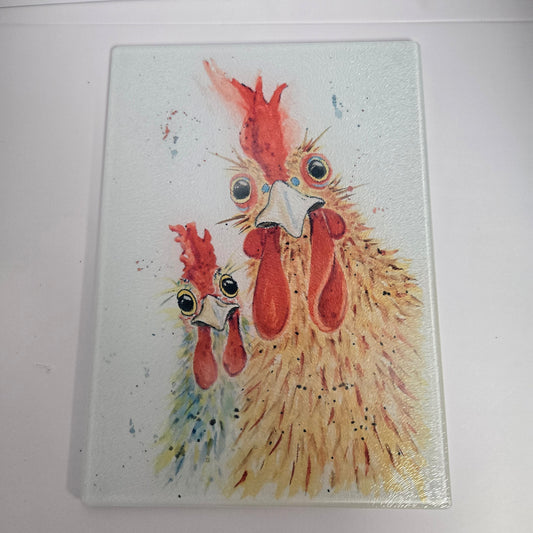 Glass Cutting Board 11" x 8" - Pick your print