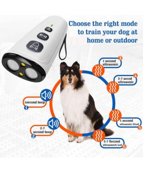 SZESHINECO Ultrasonic Dog Training Device Dog Repellent Dog Barking Deterent Device 16.5 Ft Rechargable Dog Behaviour Corrector
