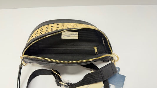 Straw Detail Belt Crossbody Bag - Universal Thread™ Black