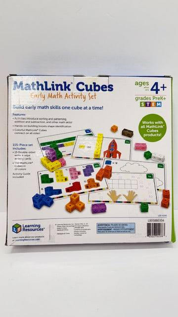 Learning Resources MathLink Cubes Early Math Activity Set - 115 Pieces, Ages 4+