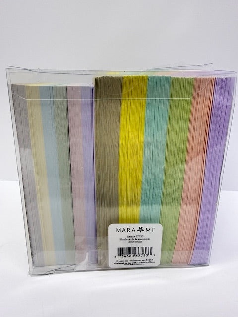 Mara-Mi 200ct Pastel Assortment Cards: Note Cards with Envelopes, Solid Multi-Colored, All Occasions, 5.188" x 3.98"