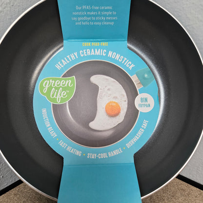 GreenLife Essentials 8" Ceramic Frypan, Teal