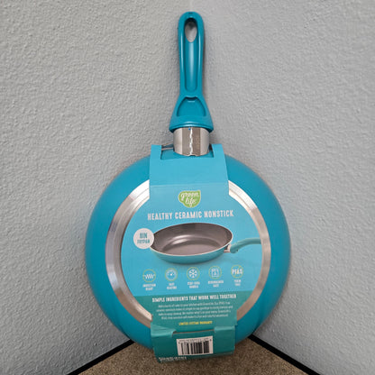 GreenLife Essentials 8" Ceramic Frypan, Teal