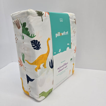 Twin, 3 piece, Dinosaur Microfiber Kids' Sheet Set - Pillowfort™