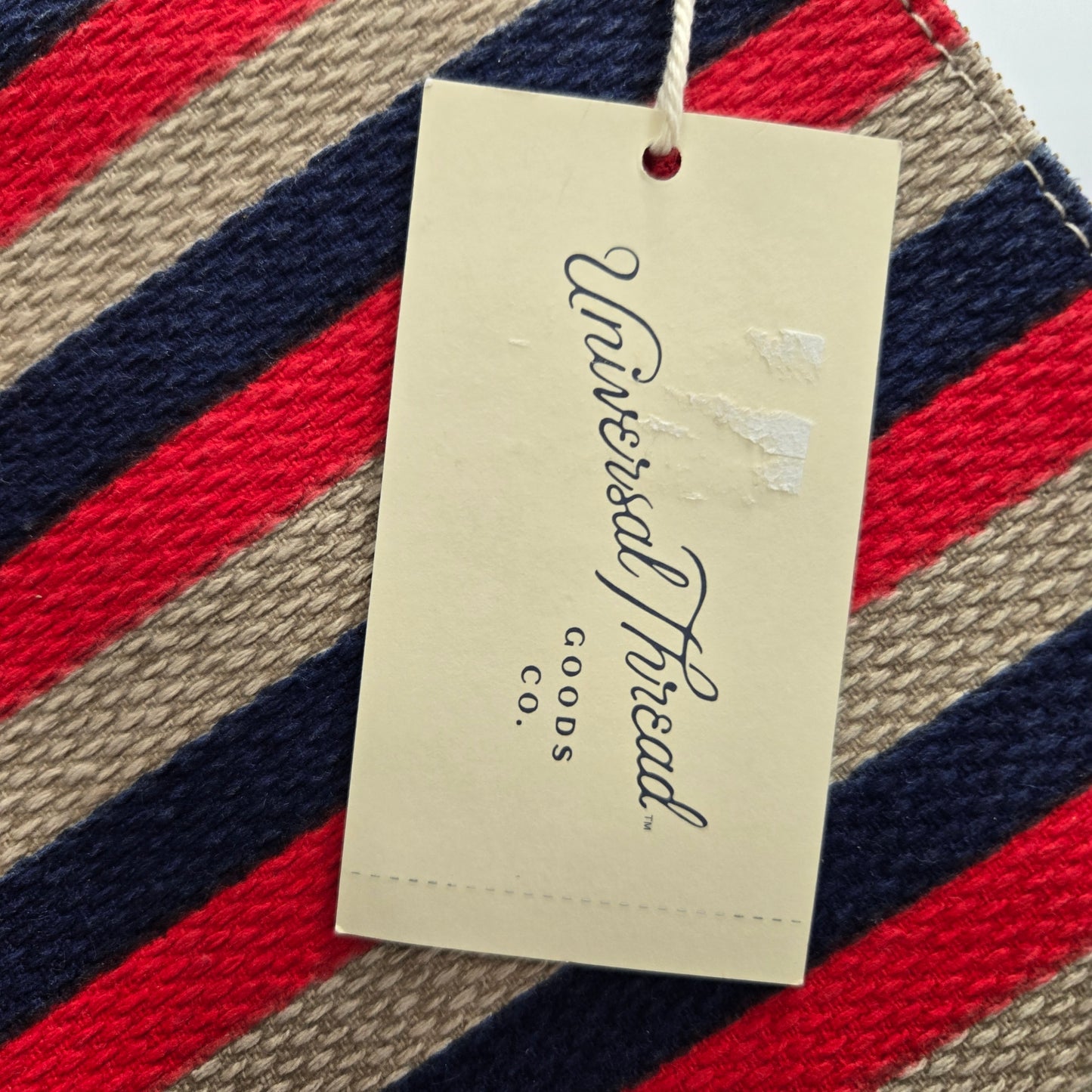 Universal Thread Striped Canvas Makeup Pouch/Clutch