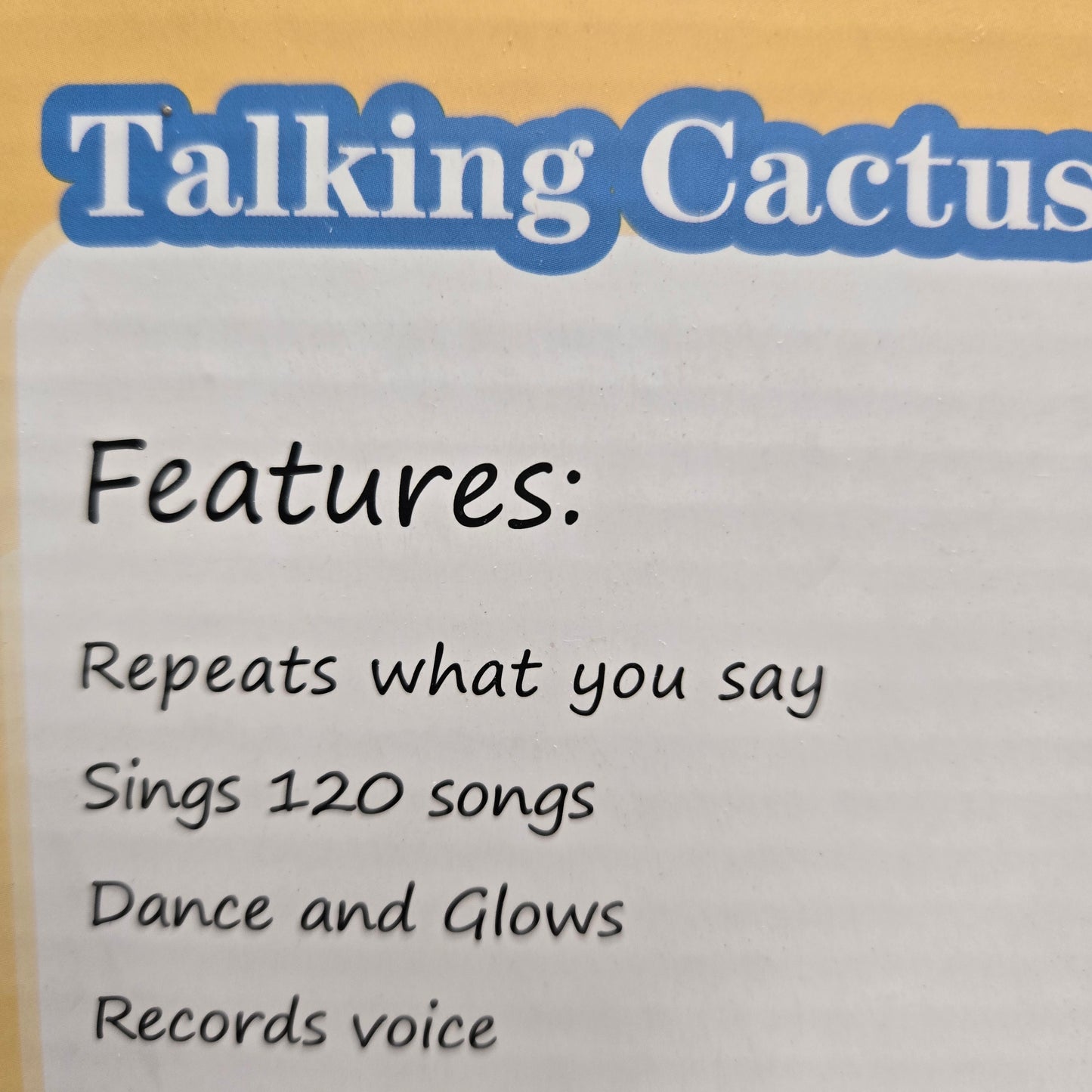 Dancing Cactus Toy Sings 120 songs, repeats. W/LED lights Christmas Outfit