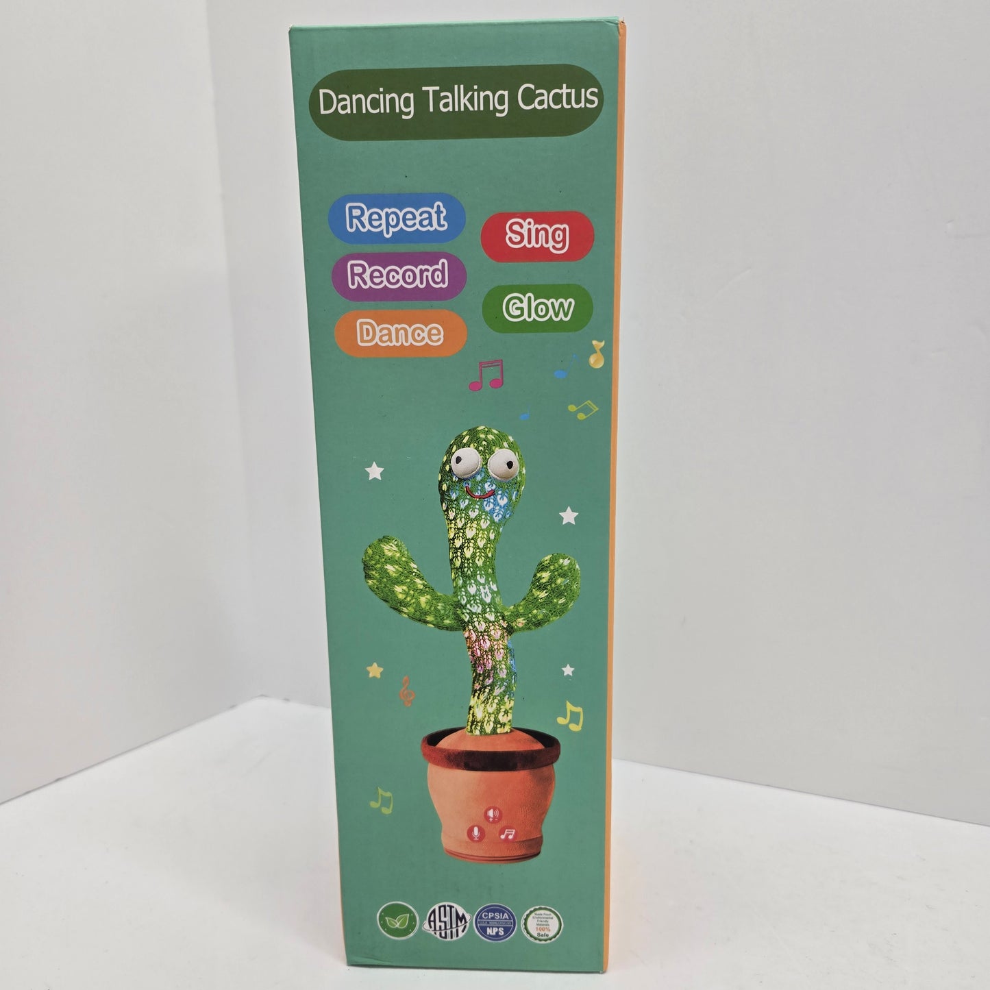 Dancing Cactus Plush Toy Recording Lights, pre-loaded songs, repeats & more