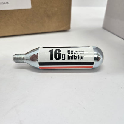 ThinkRider Kit; 16g Threaded 10pk CO2 Cartridges, with CO2 Bike Tire Inflator adaptor, for Bike, bicycle, tricycle tires