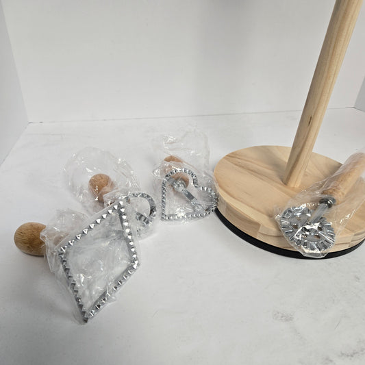 Pasta drying rack with tools