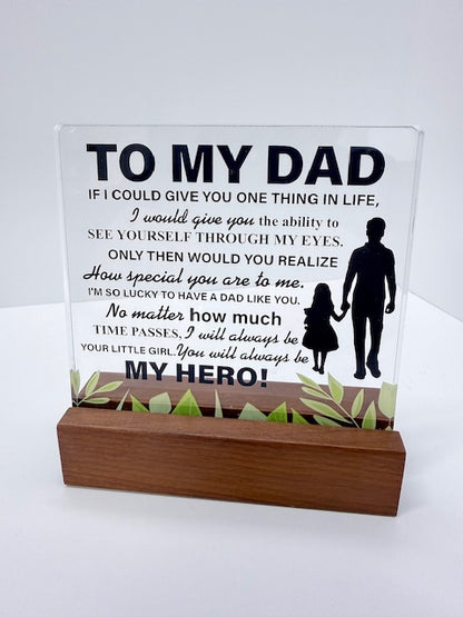 Clear Acrylic Desk Decorative Sign Decor, Multiple Designs