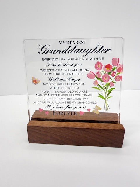 Clear Acrylic Desk Decorative Sign Decor, Multiple Designs