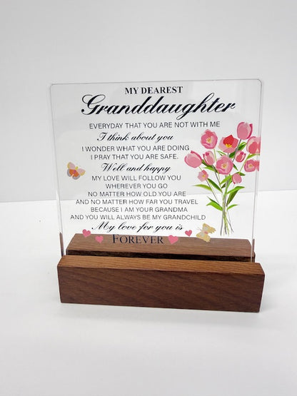 Clear Acrylic Desk Decorative Sign Decor, Multiple Designs
