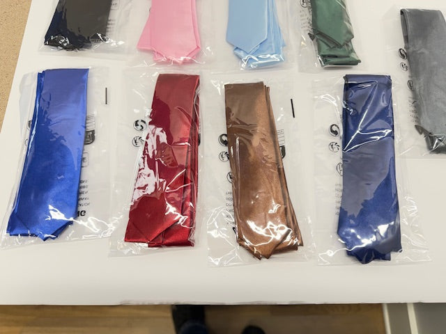 Set of 9- Solid Pure Color Ties Set Business Formal Necktie Tie for boys