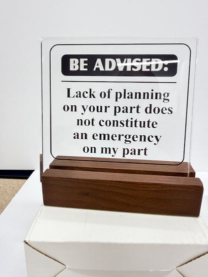 Clear Acrylic Desk Decorative Sign Decor, Multiple Designs