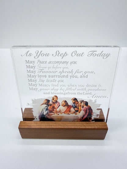 Clear Acrylic Desk Decorative Sign Decor, Multiple Designs