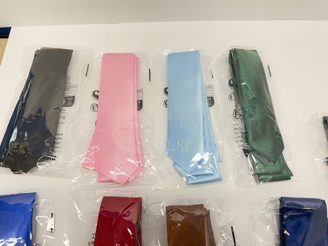 Set of 9- Solid Pure Color Ties Set Business Formal Necktie Tie for boys