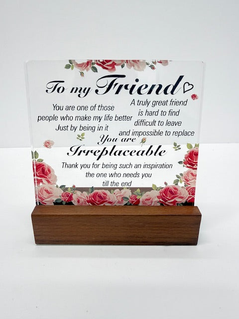 Clear Acrylic Desk Decorative Sign Decor, Multiple Designs