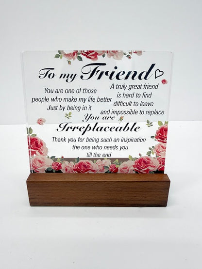 Clear Acrylic Desk Decorative Sign Decor, Multiple Designs