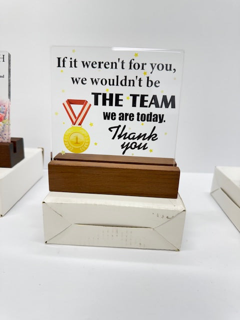 Clear Acrylic Desk Decorative Sign Decor, Multiple Designs
