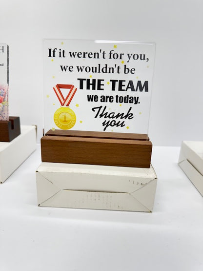 Clear Acrylic Desk Decorative Sign Decor, Multiple Designs