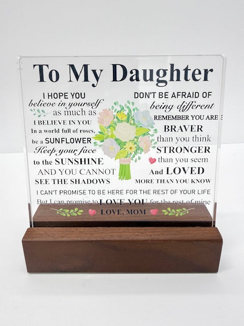 Clear Acrylic Desk Decorative Sign Decor, Multiple Designs