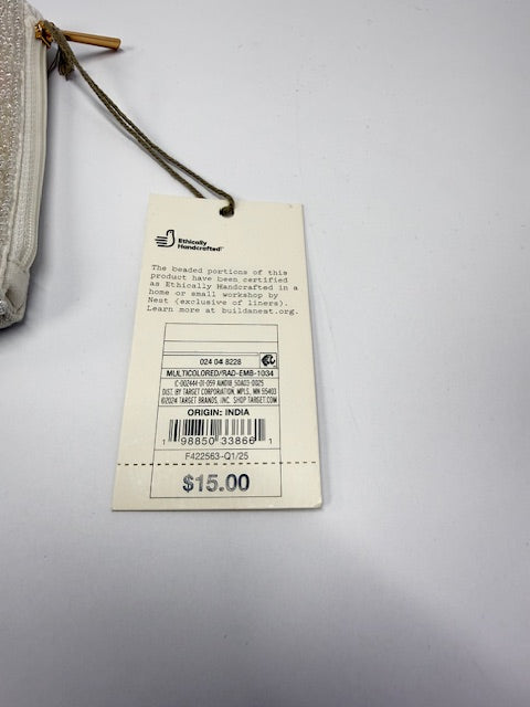 A-New-Day Beaded Zipper Coin Purse-Tomato